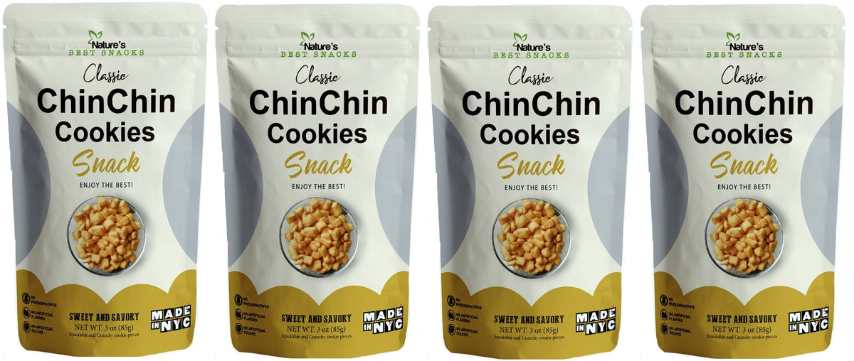 Grab & Go Crunchy ChinChin – Authentic African bite size cookie Snack with No Preservatives 3oz (6 PACK) Nature's Best Snacks