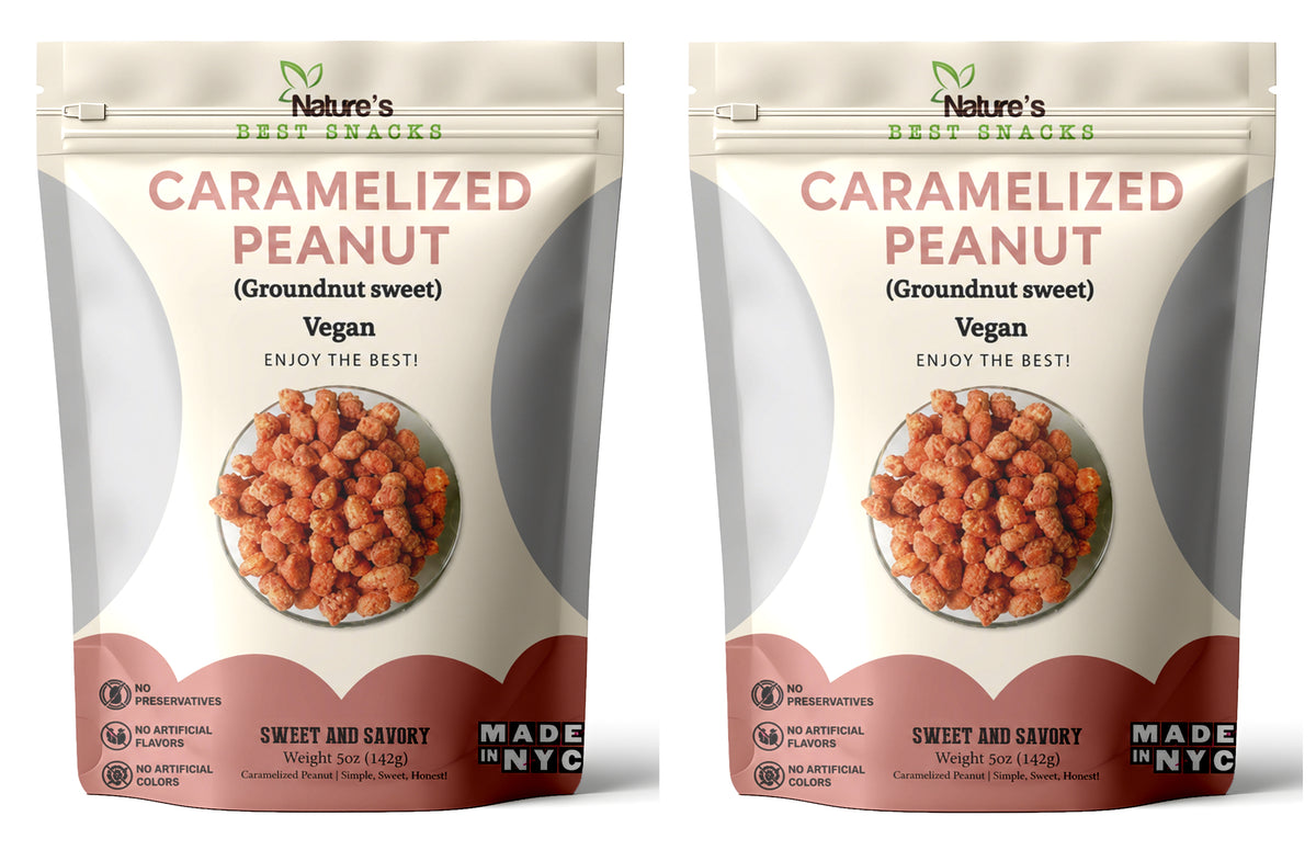 Vegan Caramelized Peanuts (groundnuts Sweet) 5 oz Nature's Best Snacks