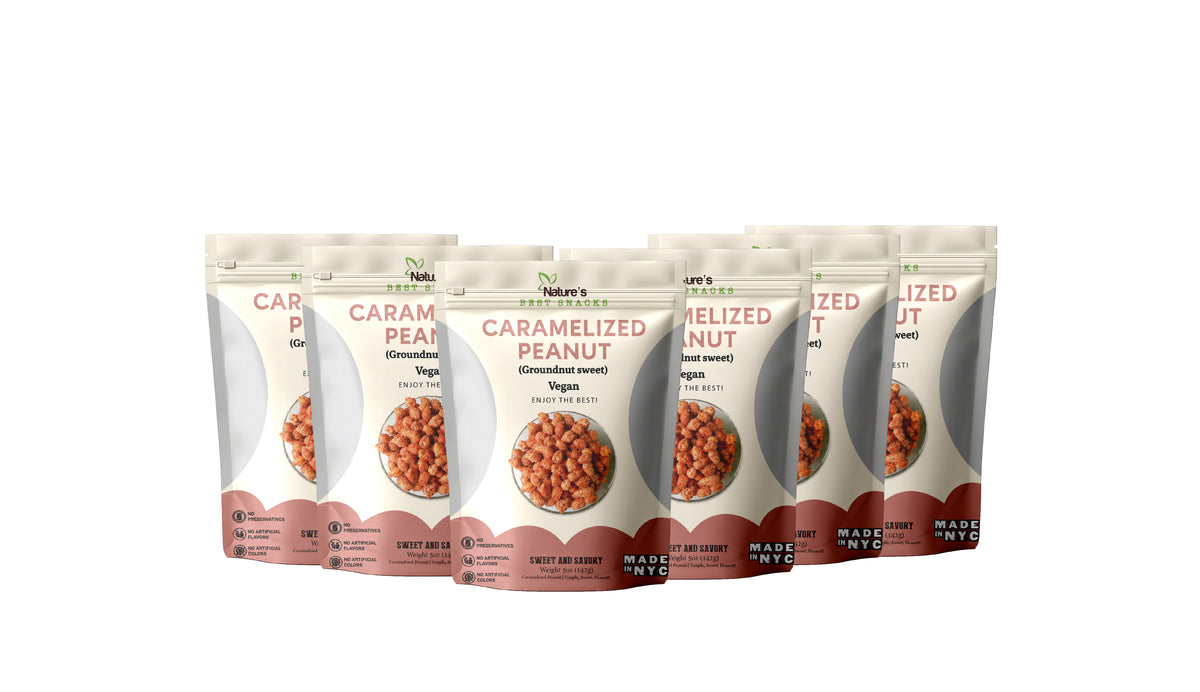 Vegan Caramelized Peanuts (groundnuts Sweet) 5 oz Nature's Best Snacks
