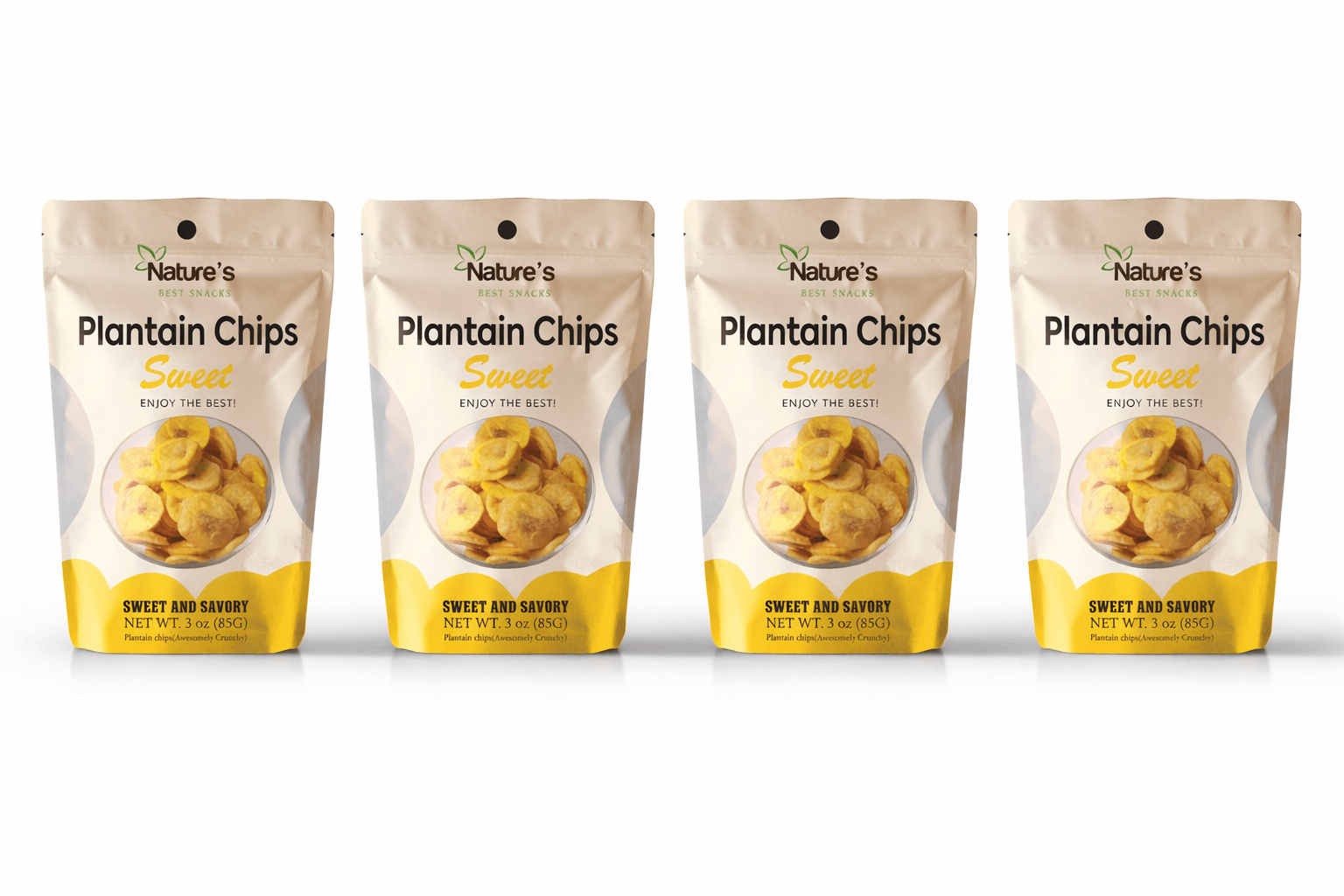 Sweet plantain Chips (3 oz). Nature's Best Snacks