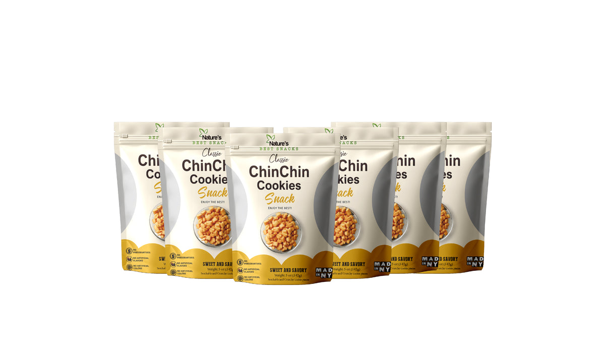 Crunchy ChinChin – Authentic African bite size cookie Snack with No Preservatives (5oz)(Pack of 6) Nature's Best Snacks