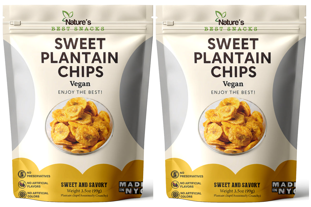 Crunchy Sweet plantain Chips _Naturally Sweet (3.5 oz). Nature's Best Snacks