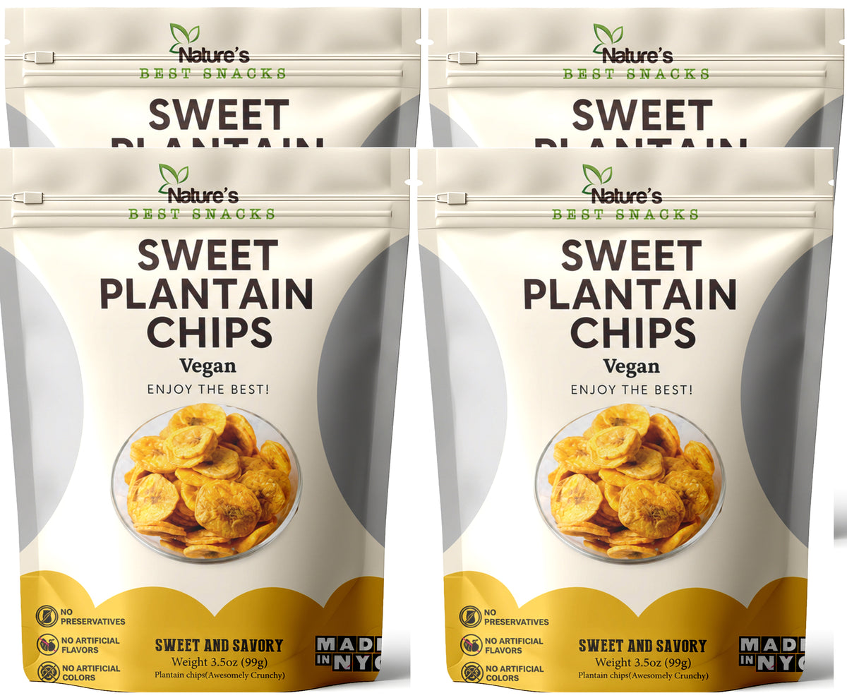 Crunchy Sweet plantain Chips _Naturally Sweet (3.5 oz). Nature's Best Snacks